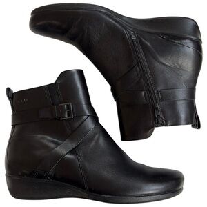 EUC Ecco Leather Abelone Boots Black Size 9 - 9 1/2
